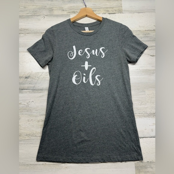 Jesus & Oils Graphic Tee Womens Small Essential DoTERRA Young Living - Picture 2 of 4